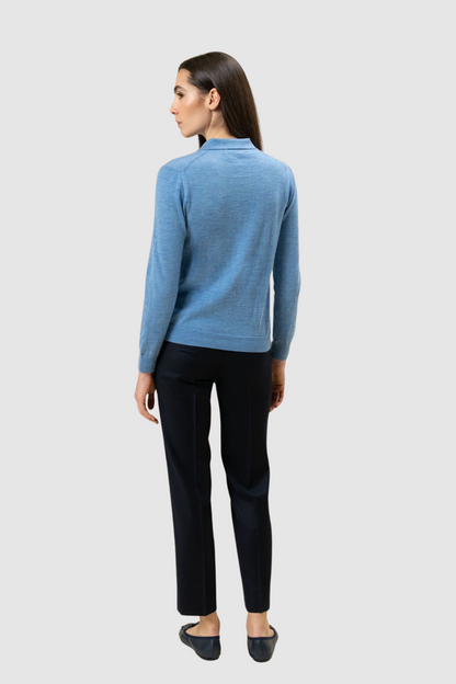Cashmere Long Sleeve Polo