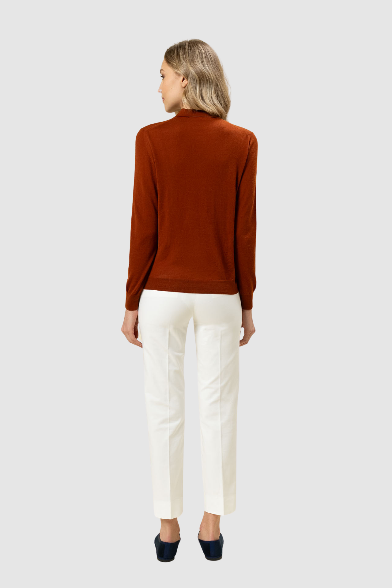 Cashmere Long Sleeve Polo