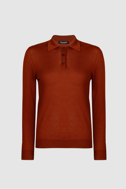 Cashmere Long Sleeve Polo
