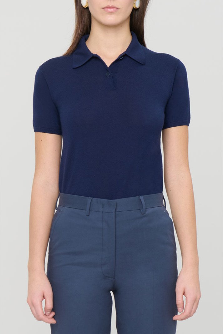 Wool Short Sleeve Polo