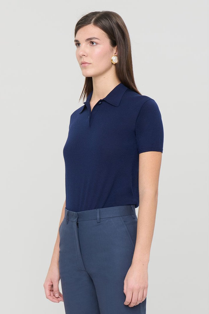 Wool Short Sleeve Polo