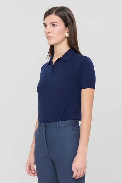 Wool Short Sleeve Polo